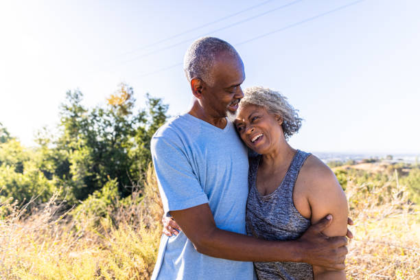 istock Senior Black Couple Relaxing Outside on a Hike 1397790374