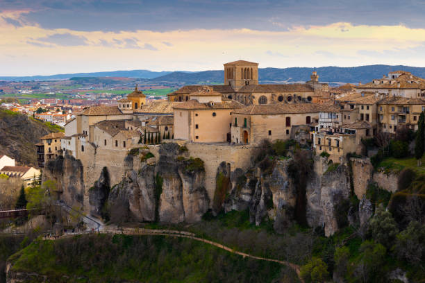 istock Cuenca cityscape with cathedral on spur above gorge 1397797694