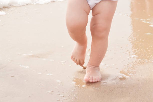 istock Child Walking at the Beach 1397798520