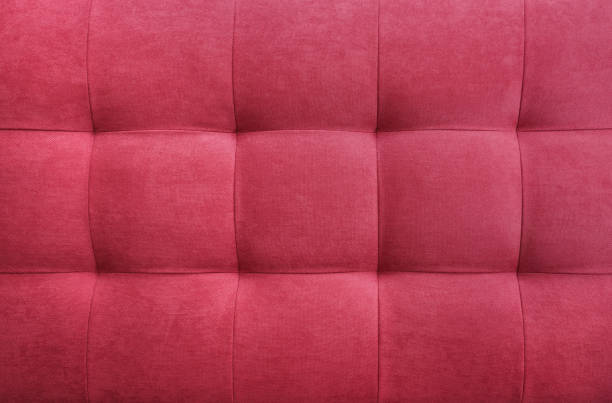 istock Red suede leather background, classic checkered pattern for furniture, wall, headboard 1397798875