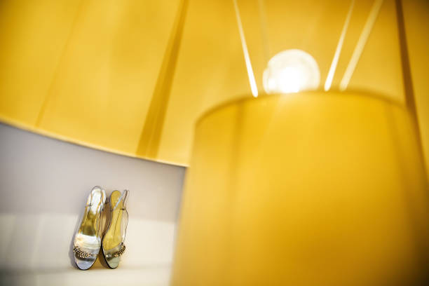 istock Wedding shoes and a lamp 1397802813