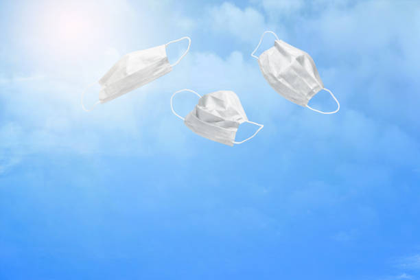 istock Face masks in the air 1397806788