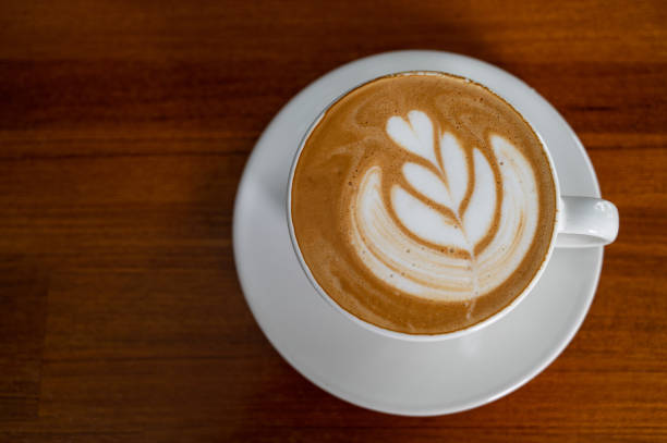 istock hot latte art coffee on table, relax time 1397807835