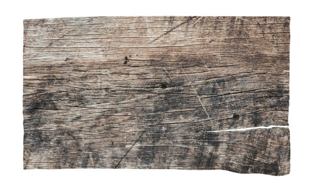 istock Old wooden sign board isolated on white background with clipping path 1397808771