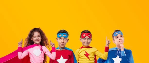 istock Little superheroes looking up and thinking 1397808919