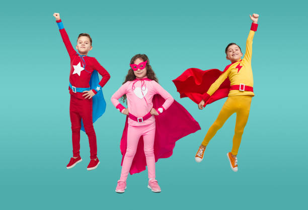 istock Team of positive little superheroes 1397808955