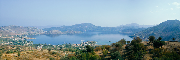 Beautiful Mediterranean bay with village view