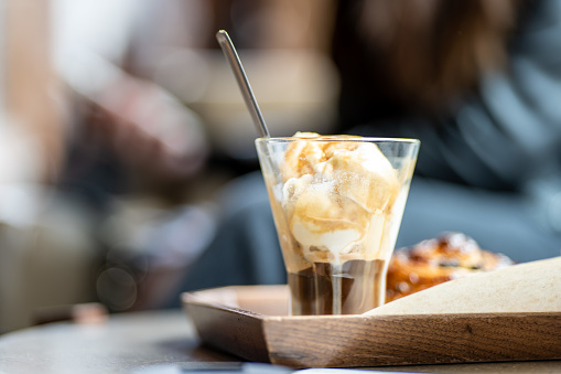 Delicious Affogato Served on a Tray