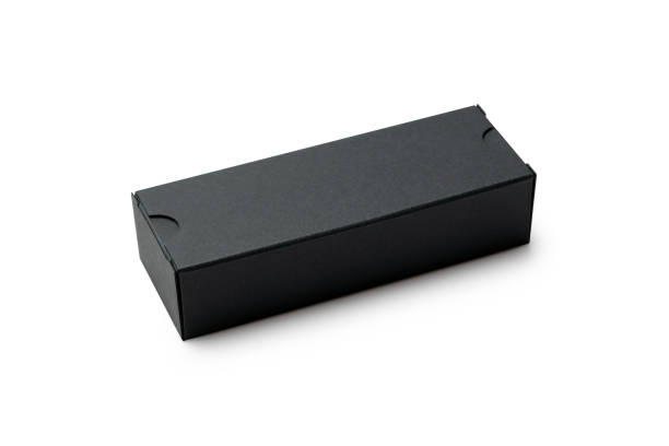 istock Black paper box isolated on white background 1397823035