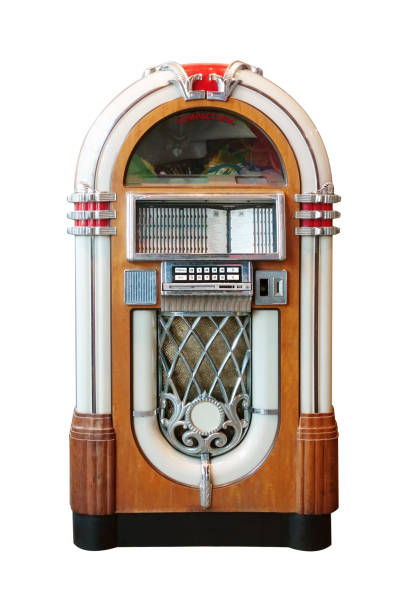 istock Retro jukebox radio isolated on white background with clipping path 1397823150