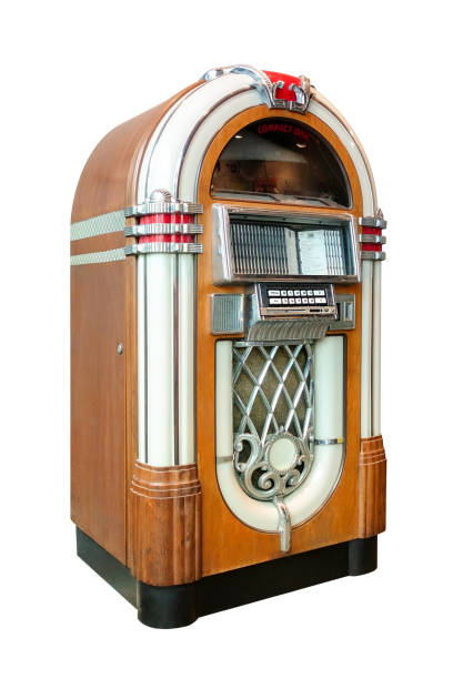 istock Retro jukebox radio isolated on white background with clipping path 1397823152