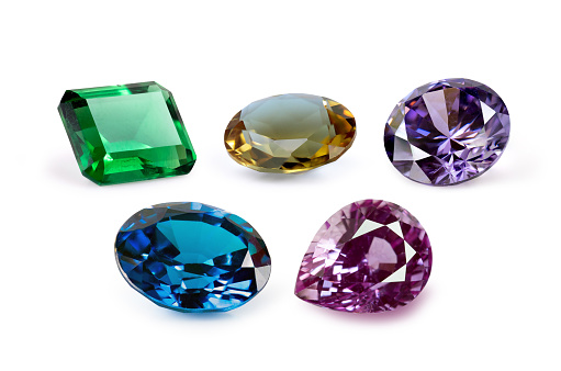 Gemstone, Precious Gem, Jewelry, Diamond - Gemstone, White Background