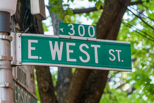 East West Street - an unlikely street sign in Baltimore, Maryland