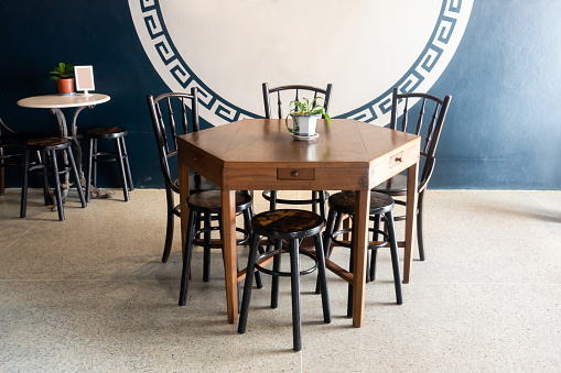 Wooden round table and chair chiness style