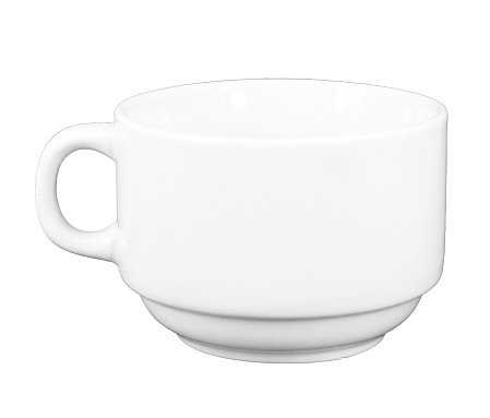White Coffee Cup on White Background