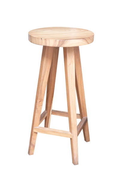 istock Single chair wood on isolate white background with clipping path 1397833653