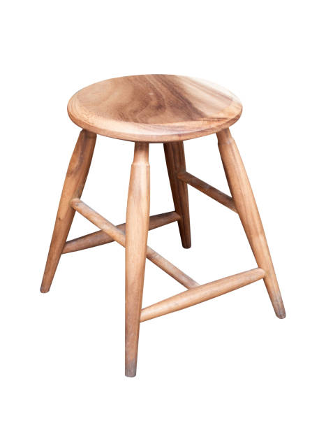 istock Single chair wood on isolate white background with clipping path 1397833658