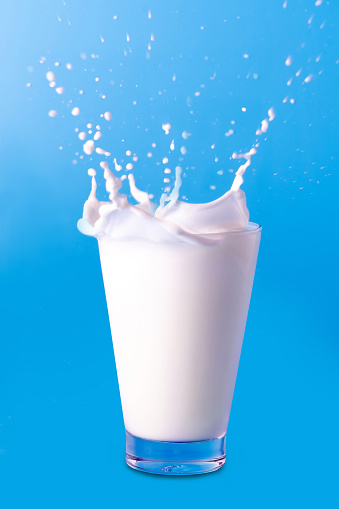 Splash of milk in form of Boy's body, with clipping path 3d illustration.