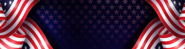 kompozycja z elementami flagi usa, narodowego symbolu ameryki - american flag waving stock illustrations