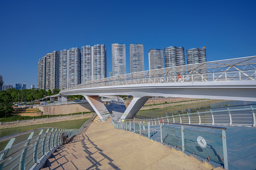 Wuchazi bridge in Chengdu on a sunny day