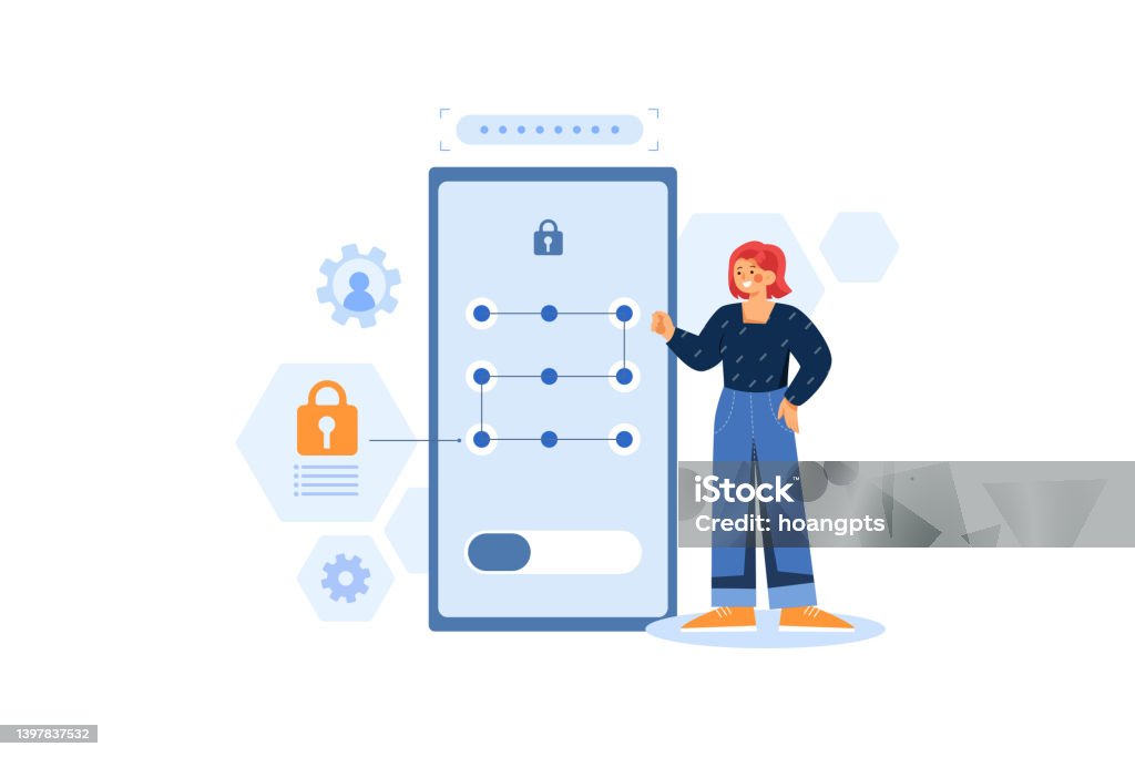 Pattern Passcode Picture Pattern Unlock Passcode Stock Illustration - Download Image Now ...