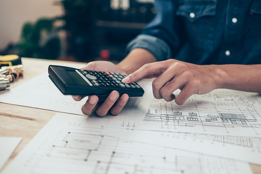Calculated Design Architect Engineer Use Calculator For Calculate Drawing Design Working ...