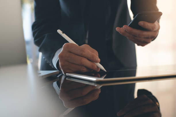 istock Businessman working in modern office 1397841848