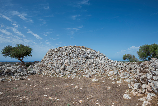 Torre en Galmes Talayotic settlement. This town developed from the start of the Talayotic era, 1400 BC, and expanded until the end of the Roma Occupation