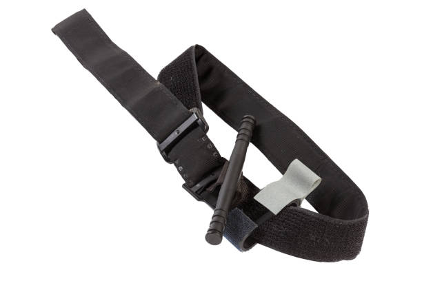 istock Deployed tourniquet for combat use on a white background 1397844961