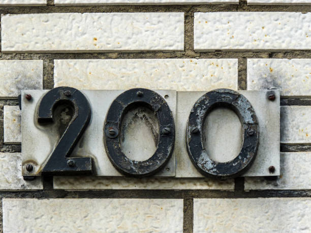 istock Metal home number on a wall 1397847494