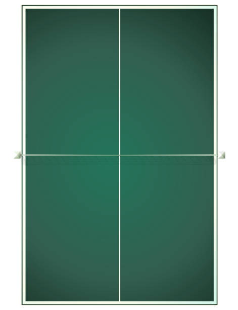 стол для пинг-понга с видом сверху (вырезанный) - table tennis table stock illustrations