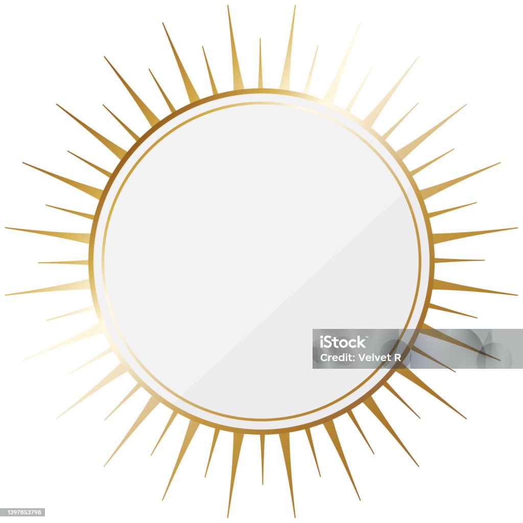 Sun Face Frame Luxury Sun Frame Stock Illustration - Download Image Now - Backgrounds ...