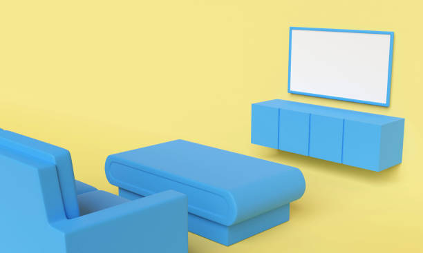 istock Environmental image of TV viewing 3dCG illustration 1397855681