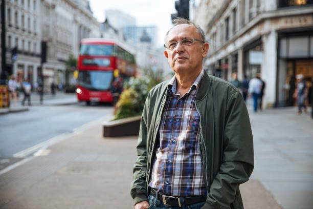 istock Senior man portrait in London 1397857972