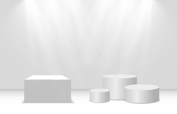 istock illustration for award winners. Pedestal or platform for honoring prize winners. 1397861064