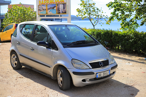 Saranda, Albania - 18 october, 2020: Car Mercedes-Benz A-class in Albania