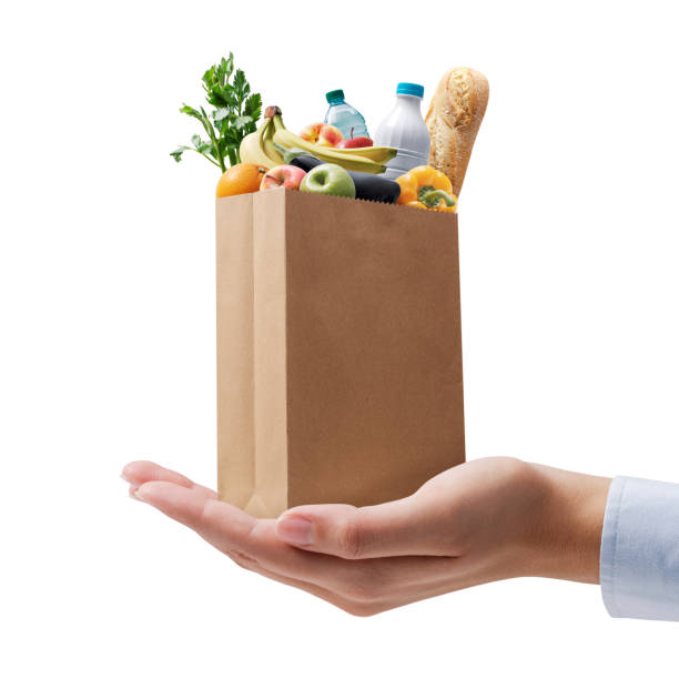 istock Fresh grocery delivery at home 1397863728