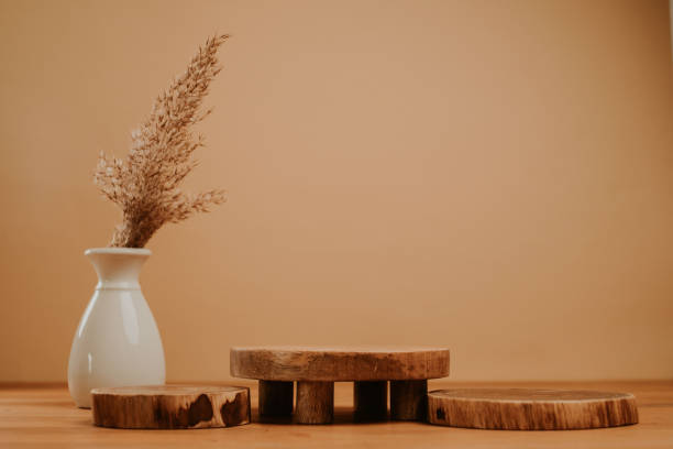 istock Podium for your product wit copy space and plant 1397867948