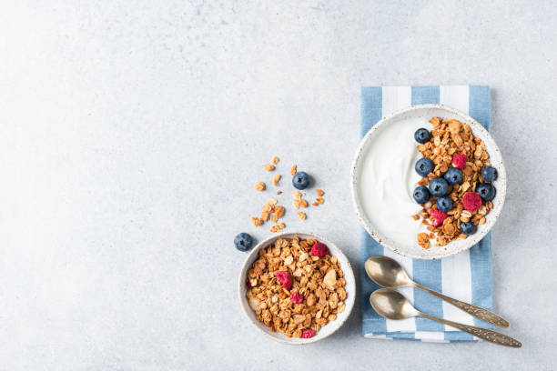 istock Healthy breakfast Greek yogurt bowl with granola and berries 1397869049