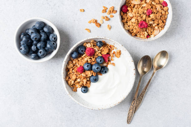 istock Yogurt bowl with granola and blueberries 1397869055