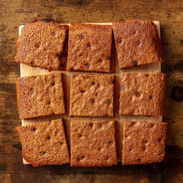 istock Blondie brownie dessert bars with chocolate chips, shot from above 1397870805