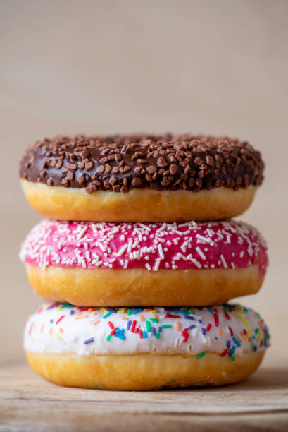 istock Sweet donuts, unhealthy sugary junk food 1397876105