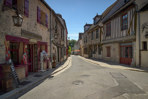 Street view on the medieval city of Provins which owned to the world heritage of UNESCO