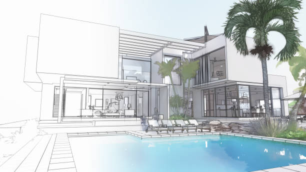 istock Architecture design of luxury villa 1397877746