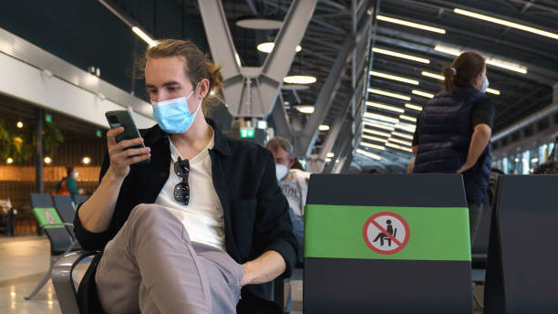 istock Man at the airport. 1397879083