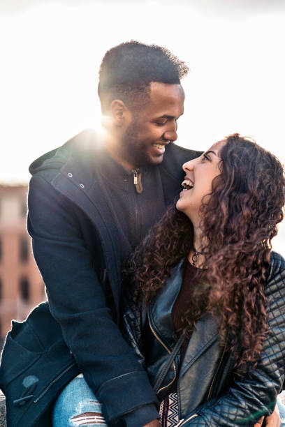 istock Happy Young Interracial Couple Smiling 1397880595