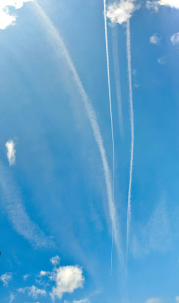 istock Blue sunny cloudy sky in springtime month of May 1397881913