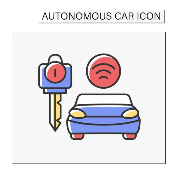 Vector illustration of Autopilot color icon