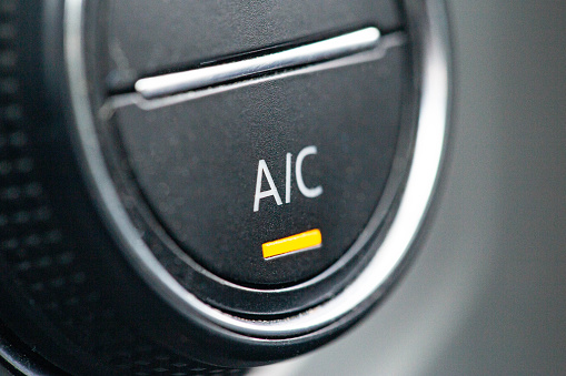 automobile air conditioner regulator in the car. Air cooling in the passenger compartment