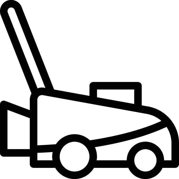 kosiarka - rotary mower stock illustrations
